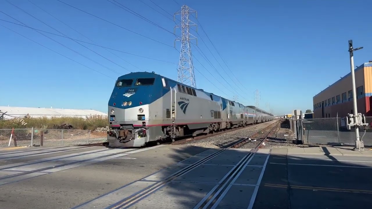 Amtrak Coast Starlight Train #11 on Williams Street in South San Leandro CA