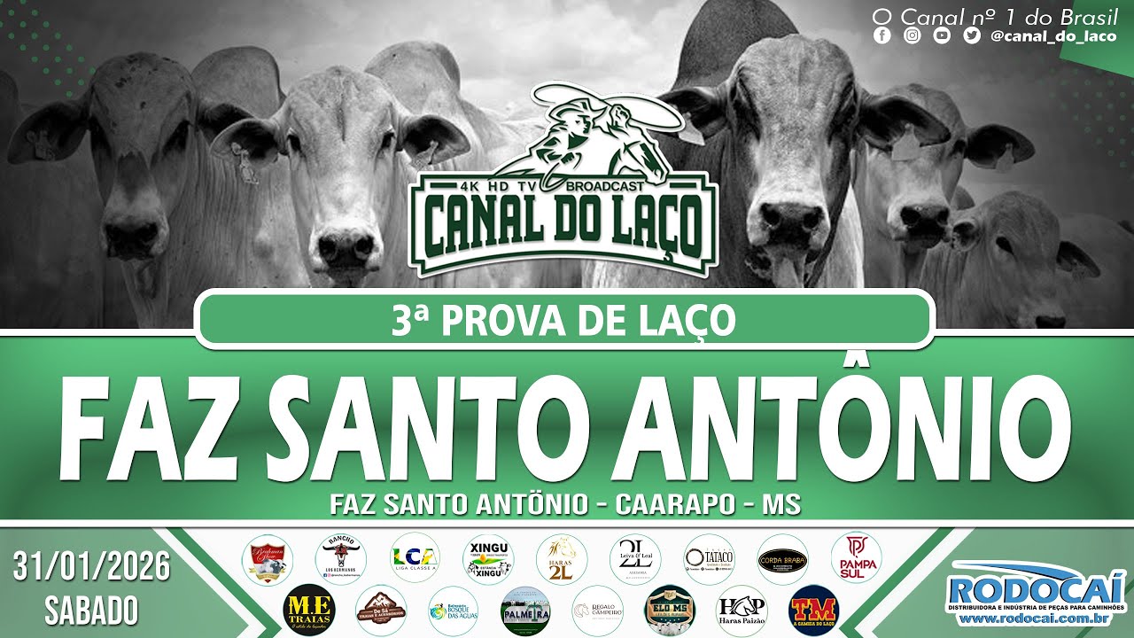 3ª Prova de Laco Faz Santo Antonio - Carapo-MS
