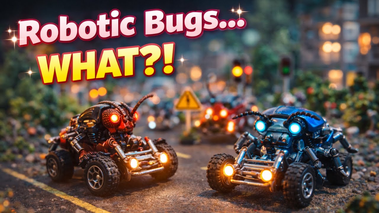 Mechanical Insects That Drive Themselves 🐜✨ – Surreal Miniature World