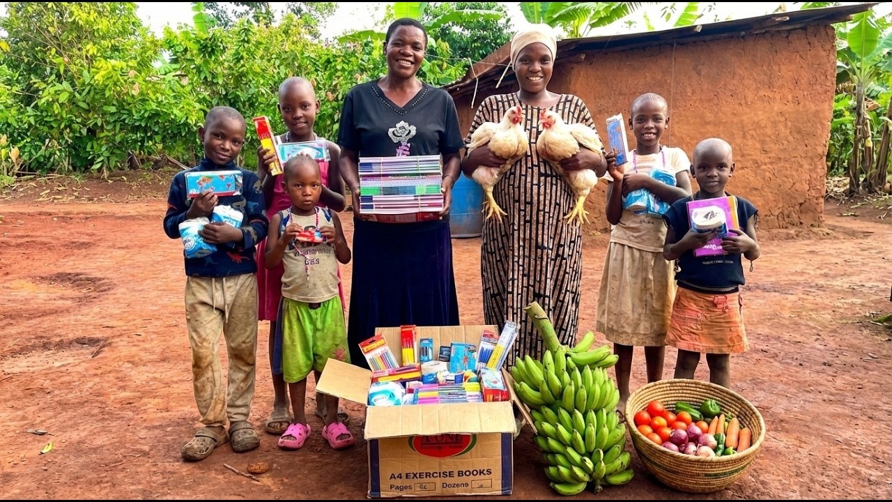 Back to school shopping and feast in our African Village