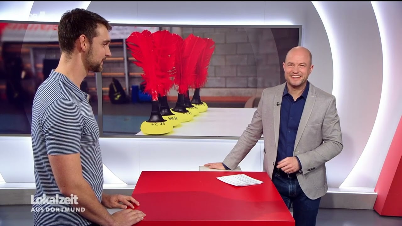 Der CVJM Kamen zu Gast im Studio des WDR zum Indiaca Worldcup 2023