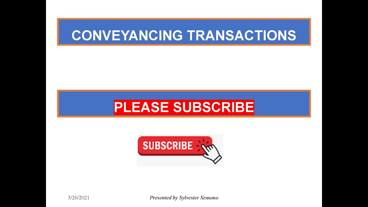 CONVEHANCING PROCESS- Legal Accounting-21 May 2022