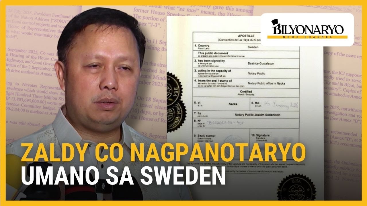 Zaldy Co, natunton sa Sweden matapos maghain ng 500-pahinang petisyon sa Korte Suprema | Agenda