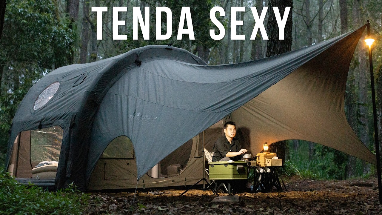 COBAIN TENDA DARI MASA DEPAN! SOLO CAMPING DIHUTAN PINUS