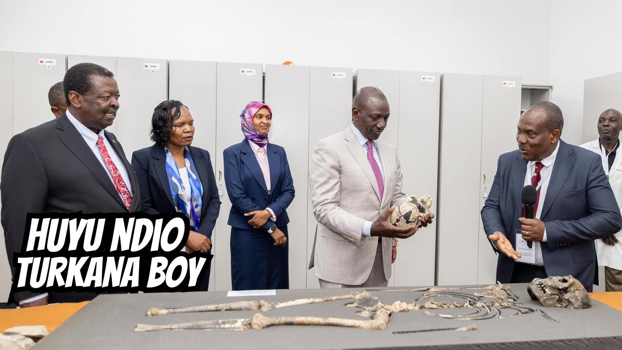 President Ruto Surprised to SEE the Fossils of TURKANA BOY at Gedi Monument!!