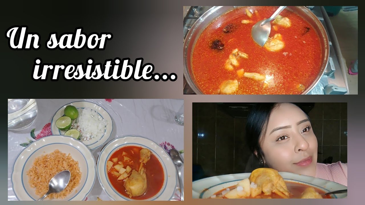 CALDO DE POLLO EN CHILE GUAJILLO A MI ESTILO  ❤️ 