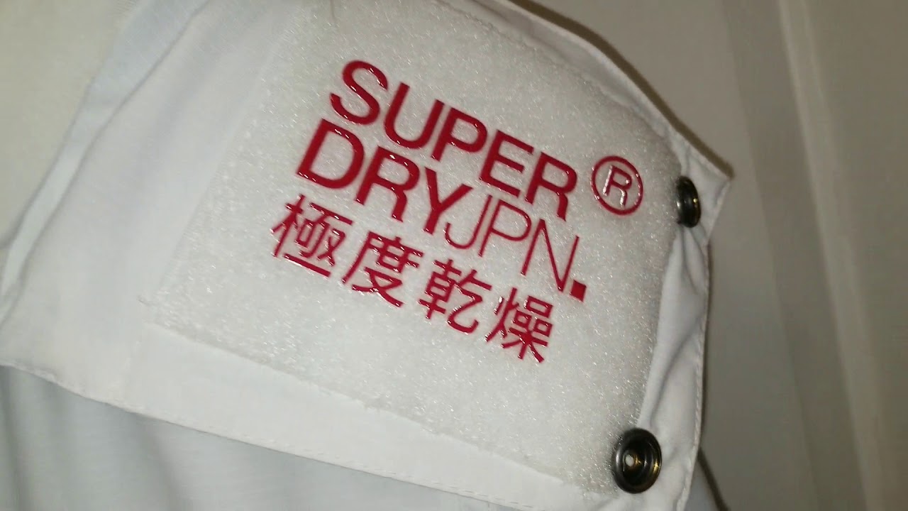 Sold! Womens Superdry Hooded Wind Yachter Jacket White/Red Size L
