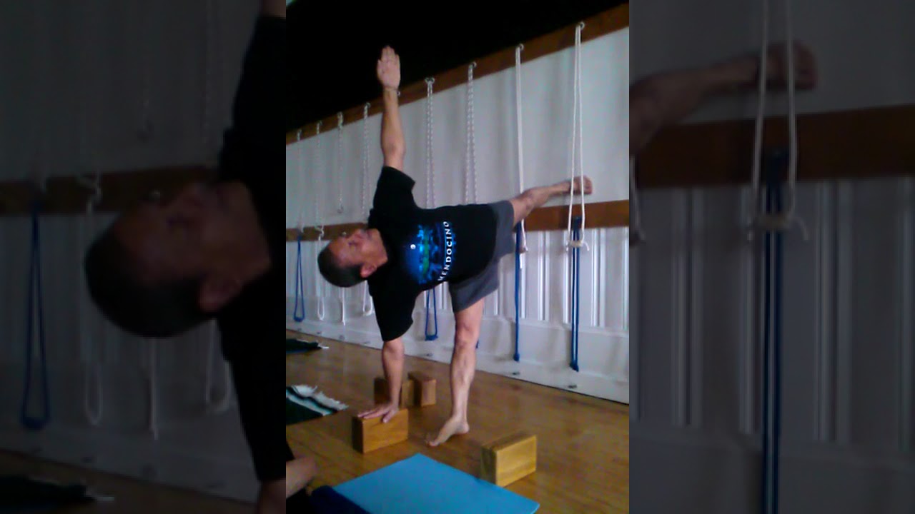 H.S Arun Demonstrating Ardha Chandrasana