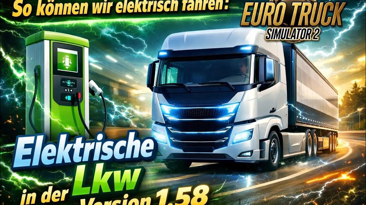So können wir elektrisch fahren: Elektrische Lkw in der Version 1.58 Euro Truck simulator 2