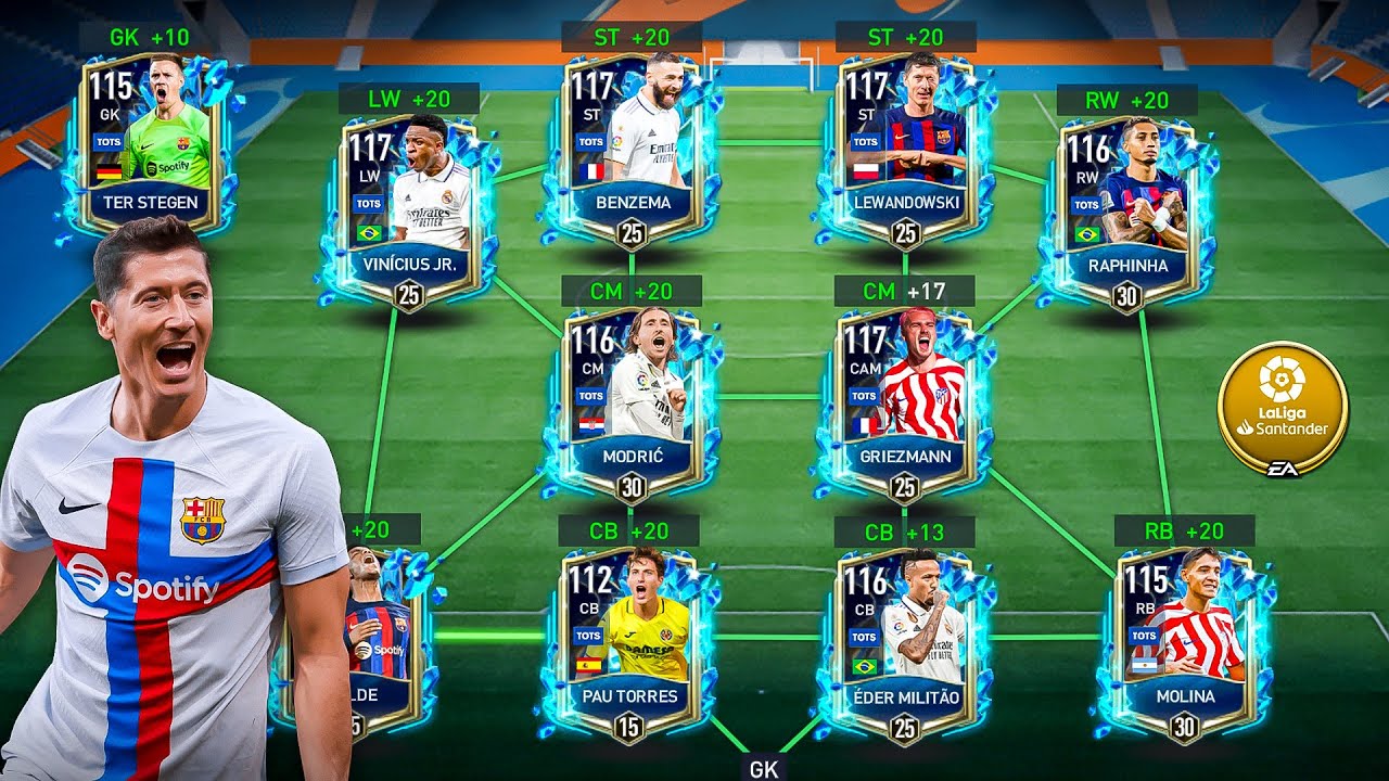 I Built Best Ever LaLiga TOTS Squad! We Got Benzema, Lewandoski, Vinicius - FIFA Mobile 23