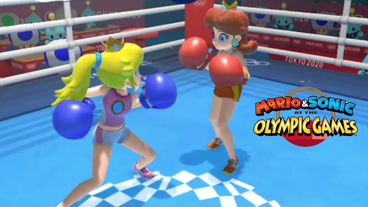 Peach VS Daisy Boxing Gameplay Mario & Sonic At The Olympic Games Tokyo 2020 Event  Boxing Very Hard