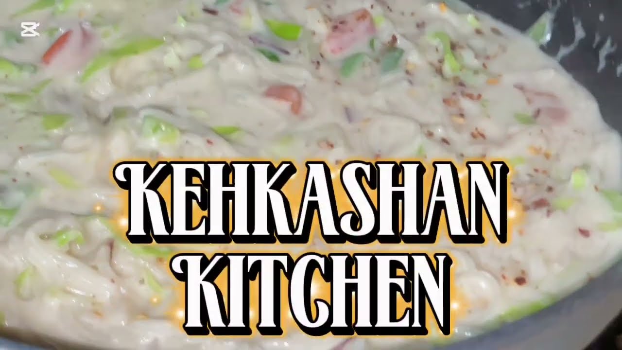  How to make Creamy cheese white Spaghetti Recipe in kehkashan kitchen 