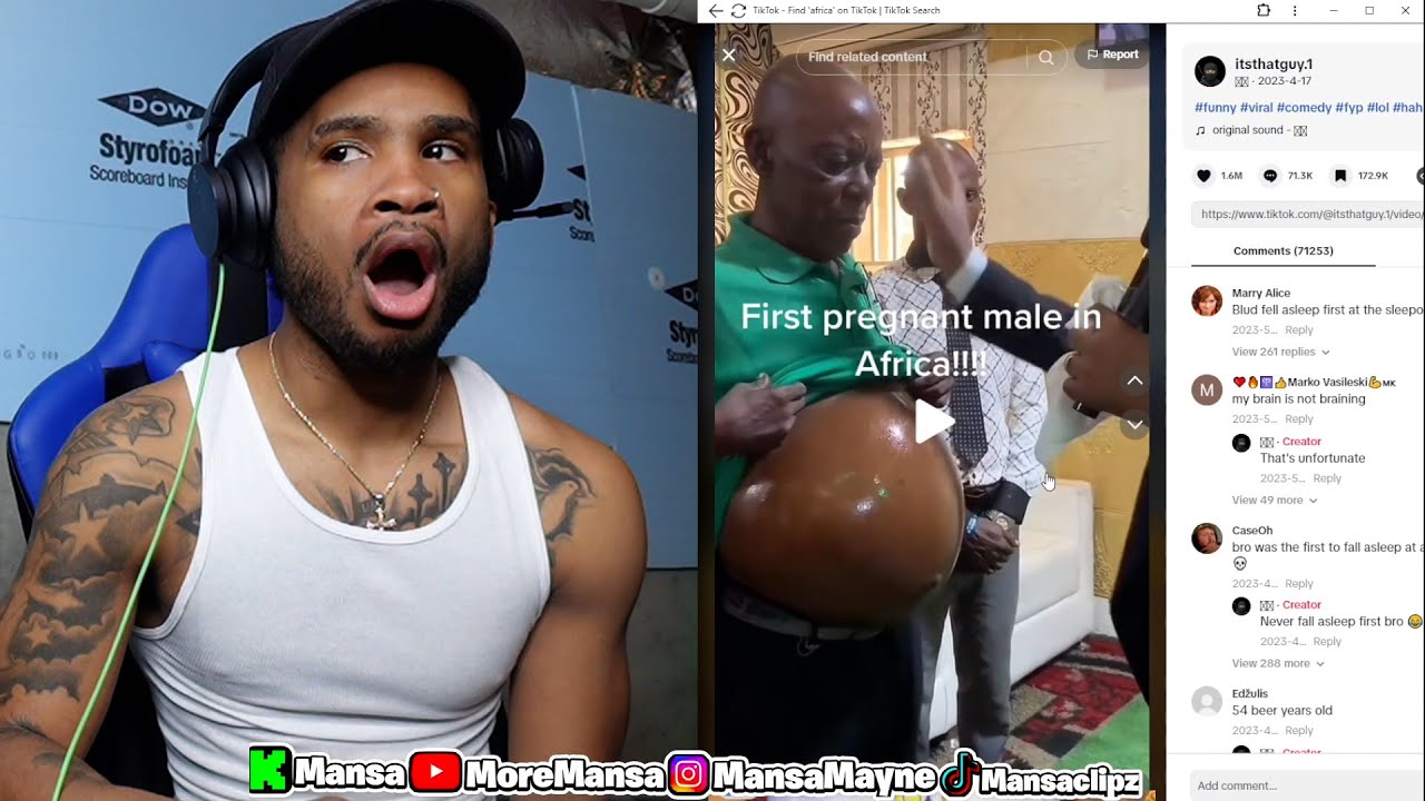 First pregnant Guy in Africa 😳 | AFRICA TIKTOK REACTION