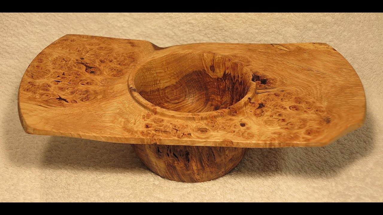 Wood Turning - Winged Bowl in Oak Burl