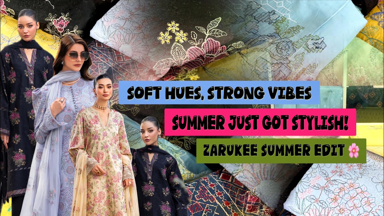 Soft hues, strong vibes zarukee edits 2026 pure lawn pakistani dresses  Bareeze Designs 