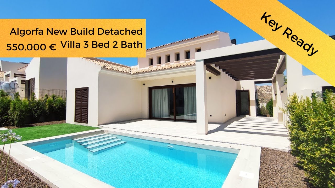 550,000€ Algorfa, New Build Detached Villa 3 Bed 2 Bath with Private Pool