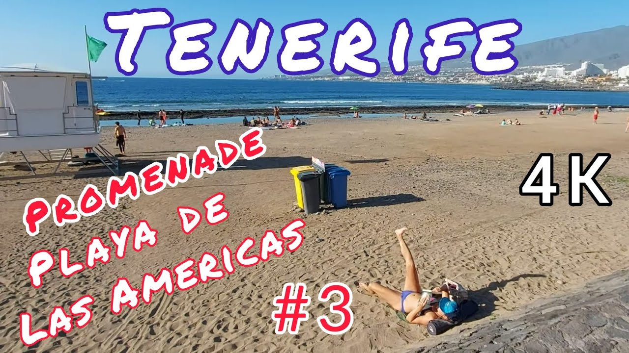 Walk in Las Americas, Tenerife, Spain. 4K