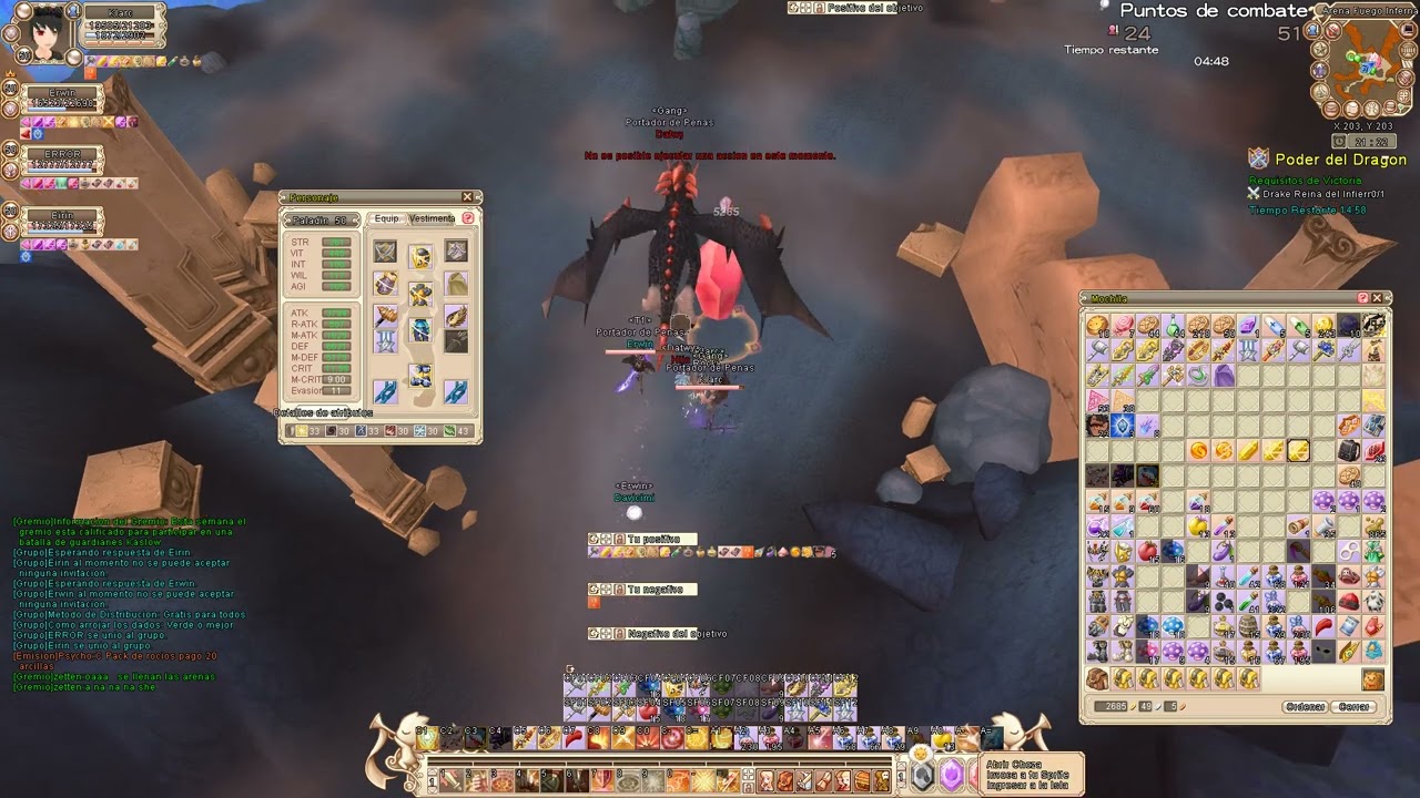 Grand Fantasia Memories Classic. Arena de fuego 50. Paladin
