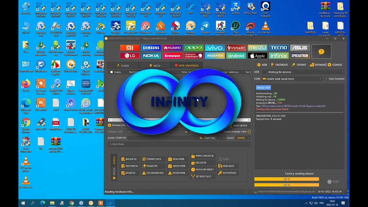 Infinix Smart 2 HD X609 FRP Removed  with CM2 mt2 after unlocktool failed