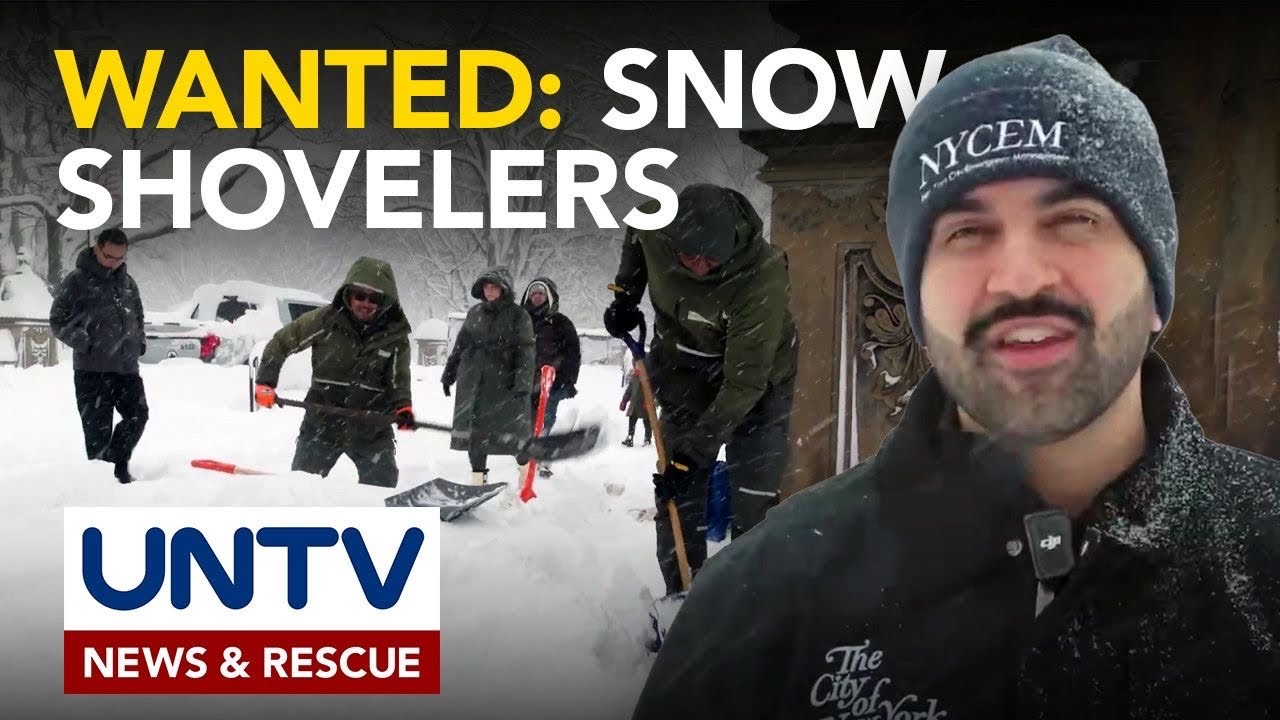 New York City, nanawagan ng dagdag na snow shovelers; compensation, itinaas sa $30/hour