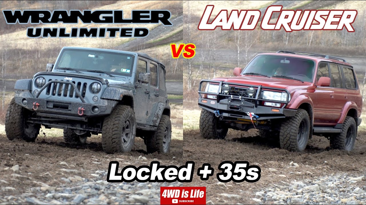 Jeep Wrangler Rubicon против Land Cruiser 80 серии — сравнение на бездорожье
