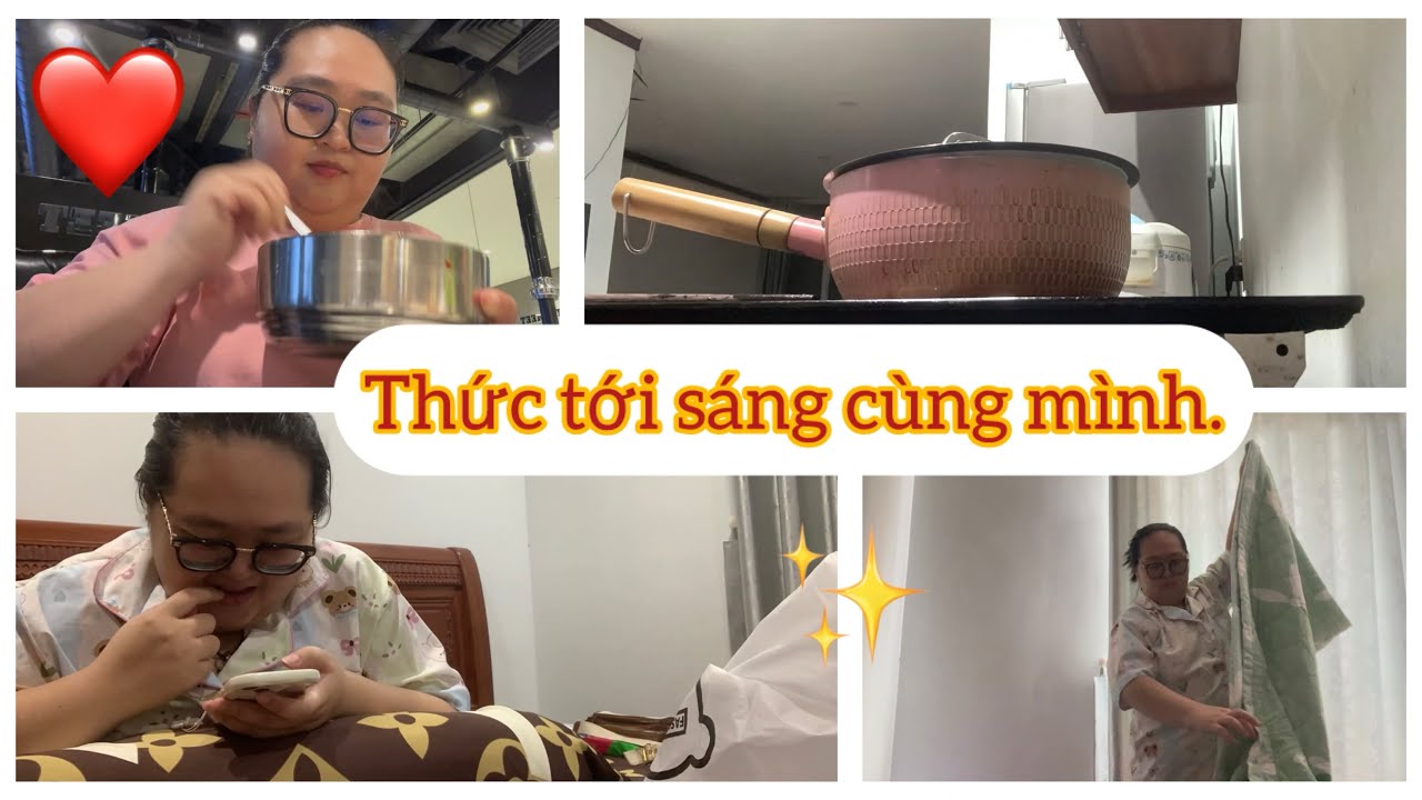 Vlog #79: Vlog thức tới sáng cùng mình. Học bài, dọn dẹp. 🌟❤️🌅