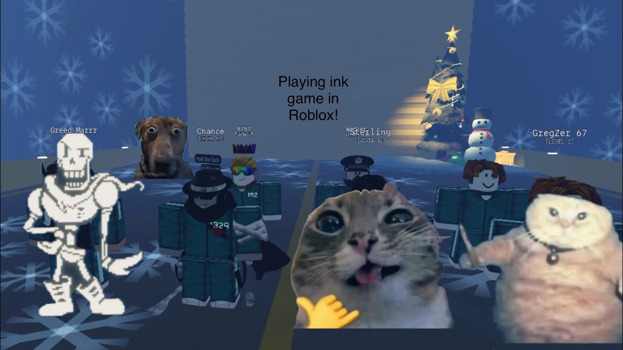 Playing ink game in Roblox!
