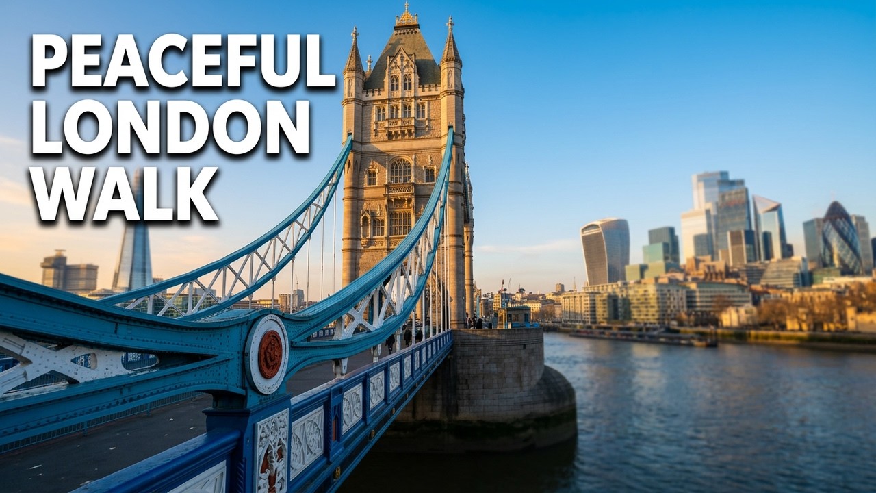 Peaceful London Walk | 4K Tour of Tower Bridge, Tower of London & Cannon Street
