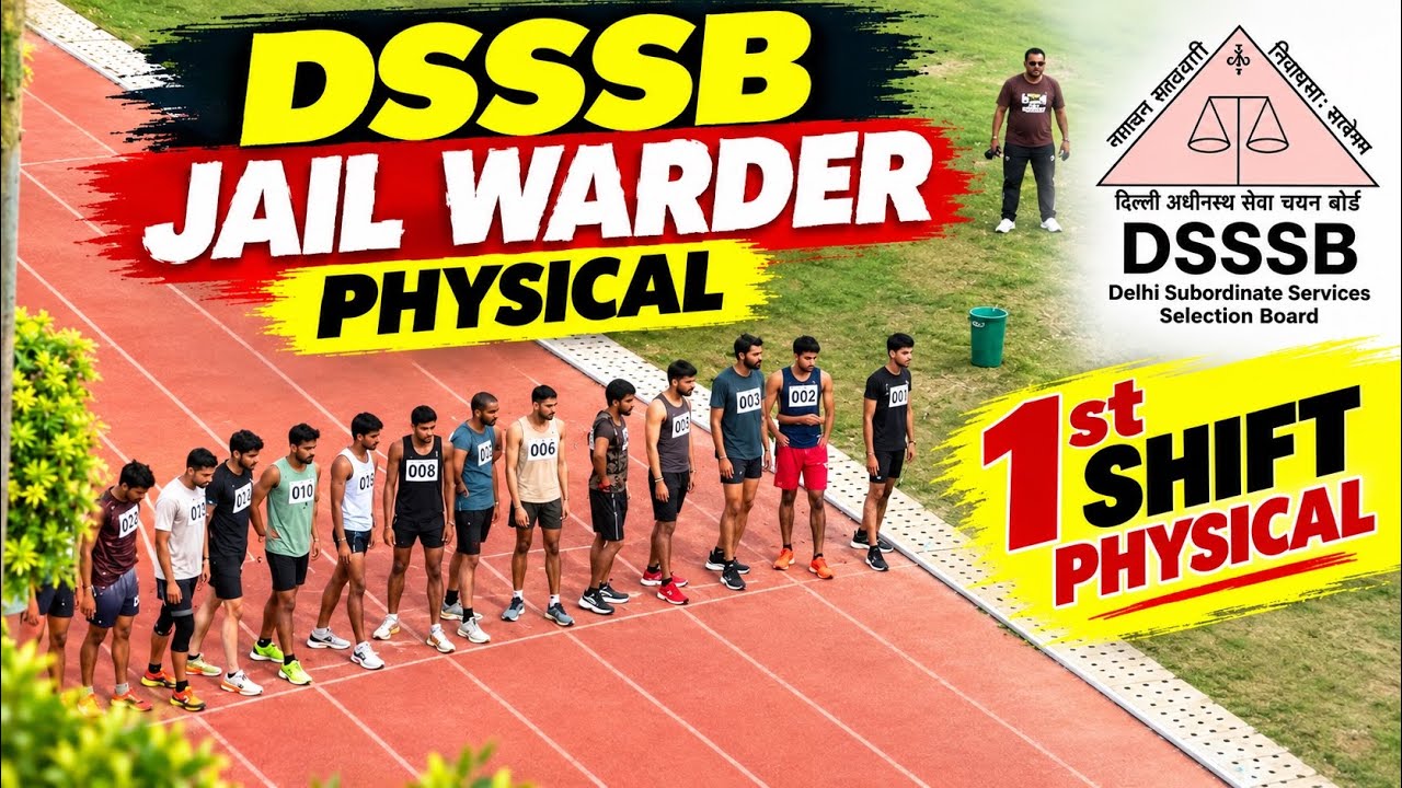 DSSSB Jail Warder 1600m 1st Day 1st Batch || 1600m DSSSB Jail Warder Physical 