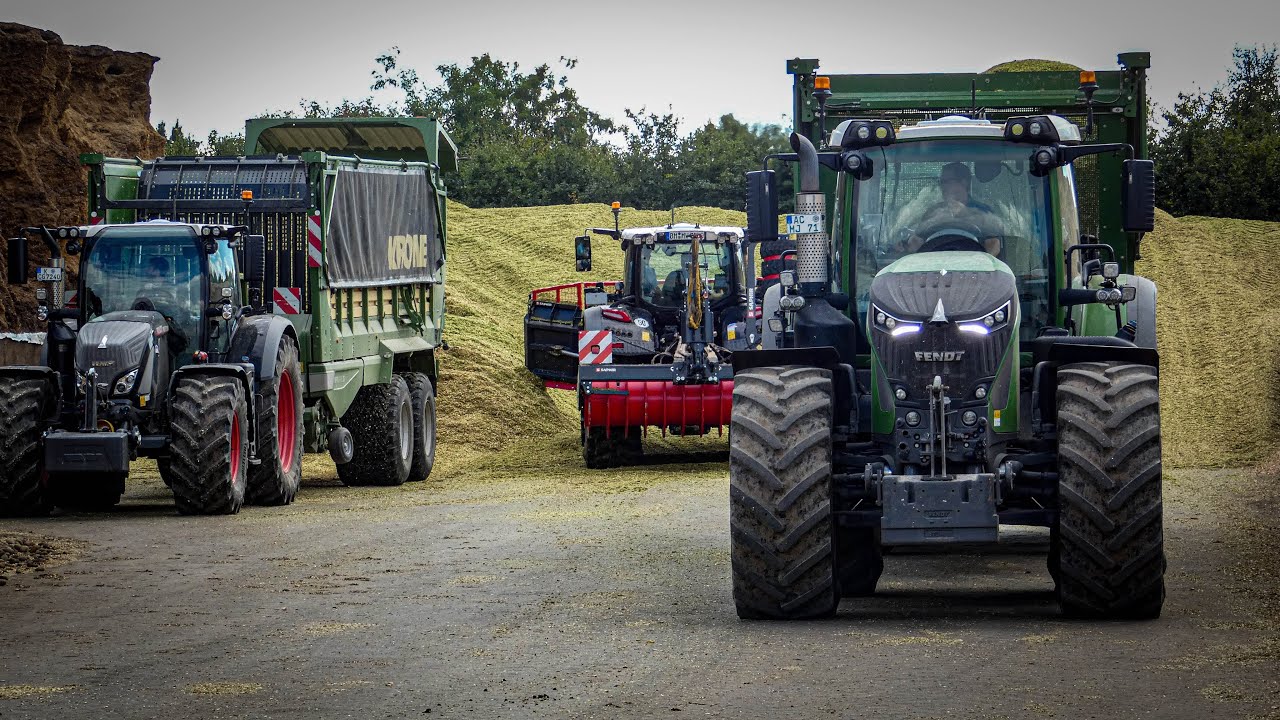 Mais schieben / verdichten🌽 2025 | JCB Radlader, Fendt Vario 724