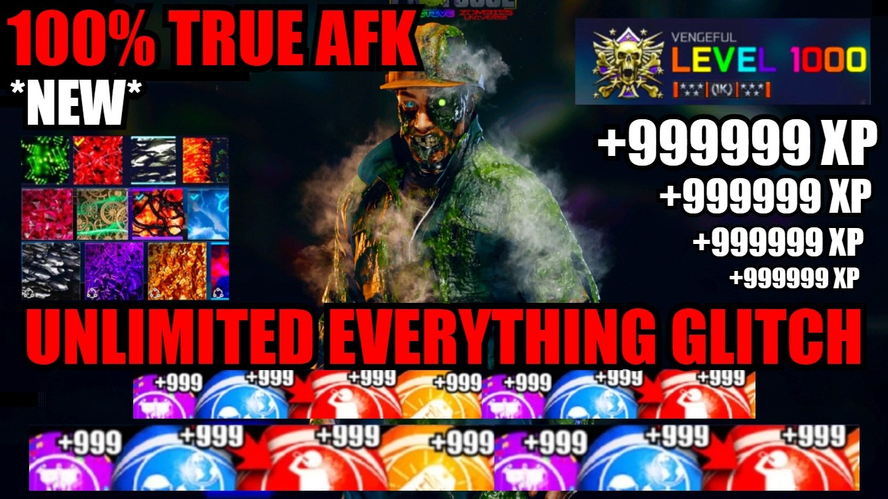 *NEW* AFK 3x UNLIMITED EVERYTHING GLITCH! TARGET GODMODE/XP/CAMOS! BO7 GLITCHES! BO7 ZOMBIES GLITCH!
