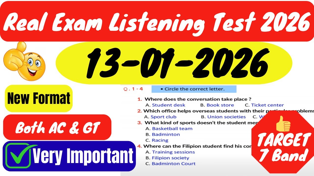 IELTS LISTENING TEST 2026 | IELTS LISTENING PRACTICE TEST WITH ANSWERS 2026