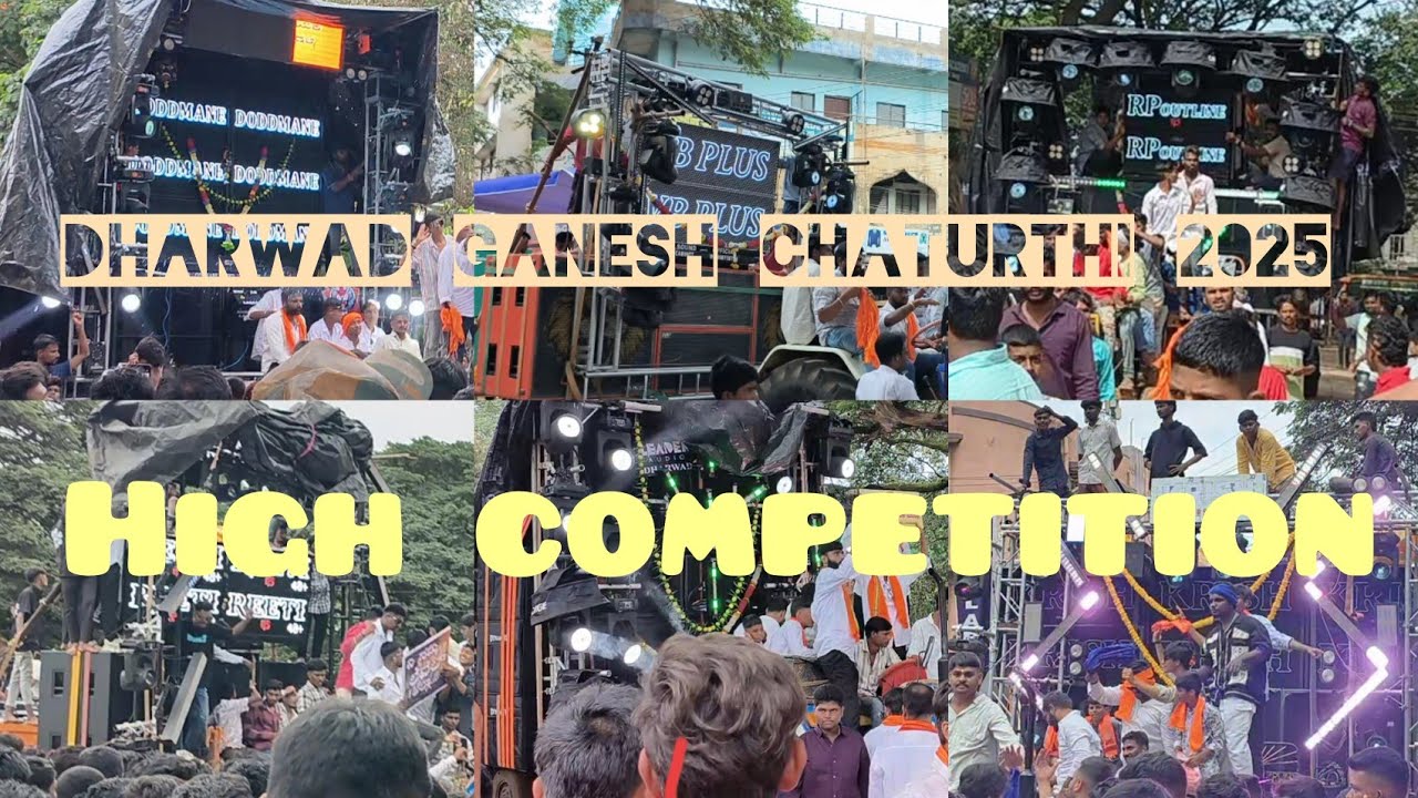 Dharwad #GaneshChaturthi 2025 full competition All sounds 