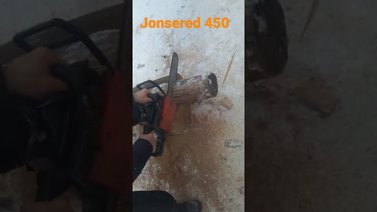 Jonsered 450 vs. old oak каменный дуб.