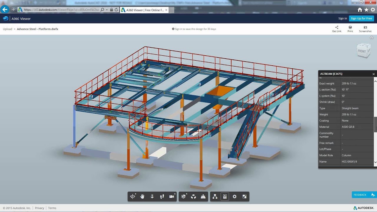 Advance Steel - Exporting models to A360 Viewer
