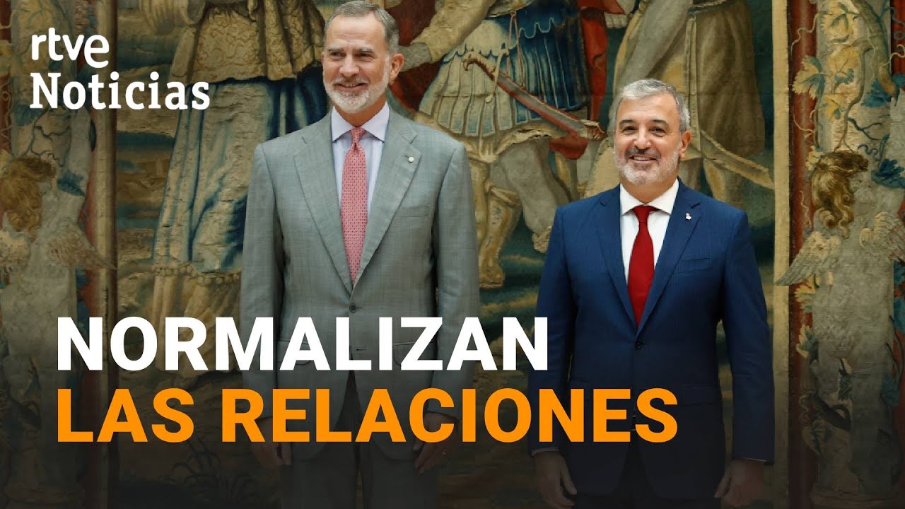 FELIPE VI RECIBE en AUDIENCIA al ALCALDE SOCIALISTA JAUME COLLBONI en BARCELONA | RTVE Noticias