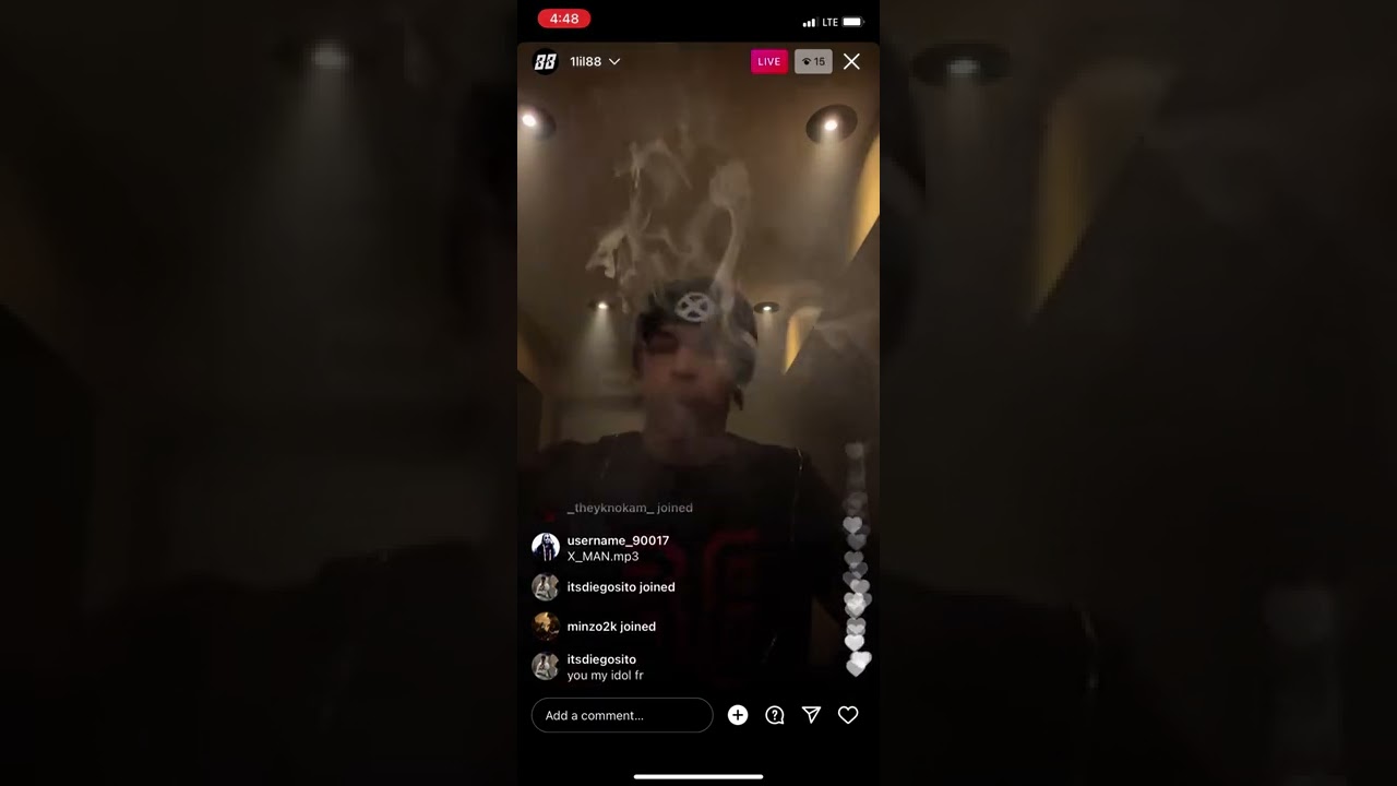 Lil88 Goes Thru Hard Beat Pack At The Studio