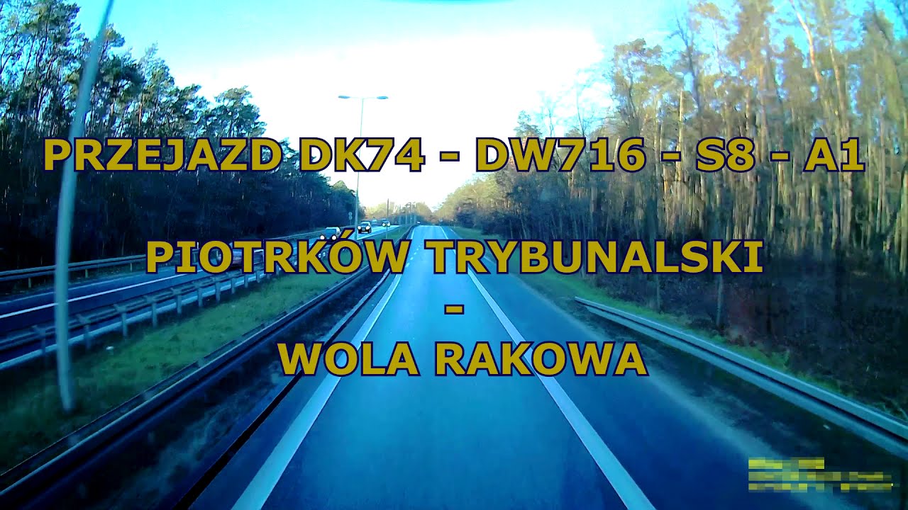 Przejazd Przejazd DK74 - DW716- S8 -A1 PIOTRKÓW TRYBUNALSKI - WOLA RAKOWA (Nowa Nitka Autostrady A1)