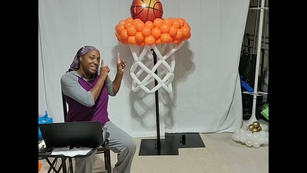 DIY Balloon Basketball Hoop/2ft Balloon Basketball Hoop