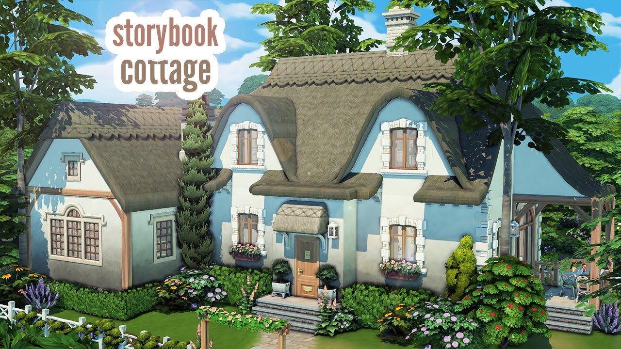 storybook cottage \\ The Sims 4 CC speed build