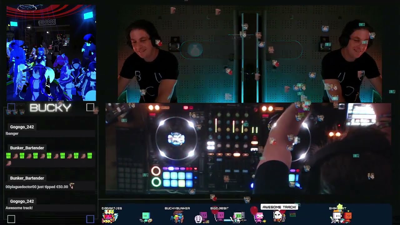 Caty's shelter party in VR!  | 1 hour of Hard Techno