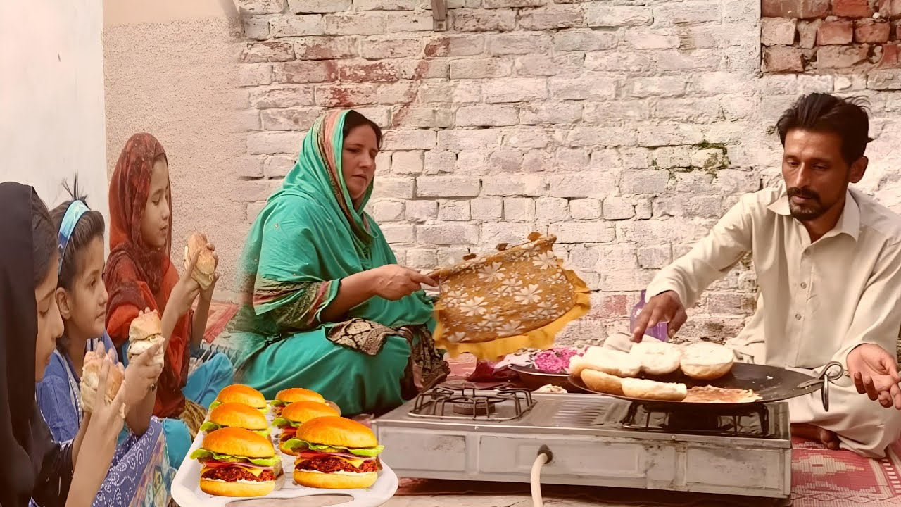 Village Life With Healthy Homemade Burgers  || Traditional Village Food || Village Sham