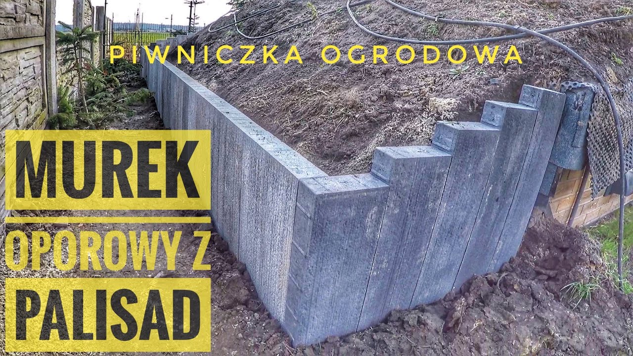 Murek oporowy z palisad zamiast Elki - zabezpieczenie skarpy #paving #Brukarz #mimal