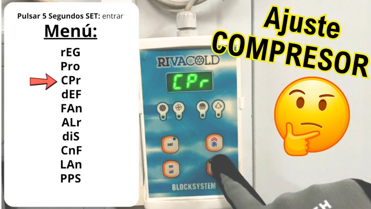 ✅ Menú COMPRESOR - Mando Rivacold Blocksystem