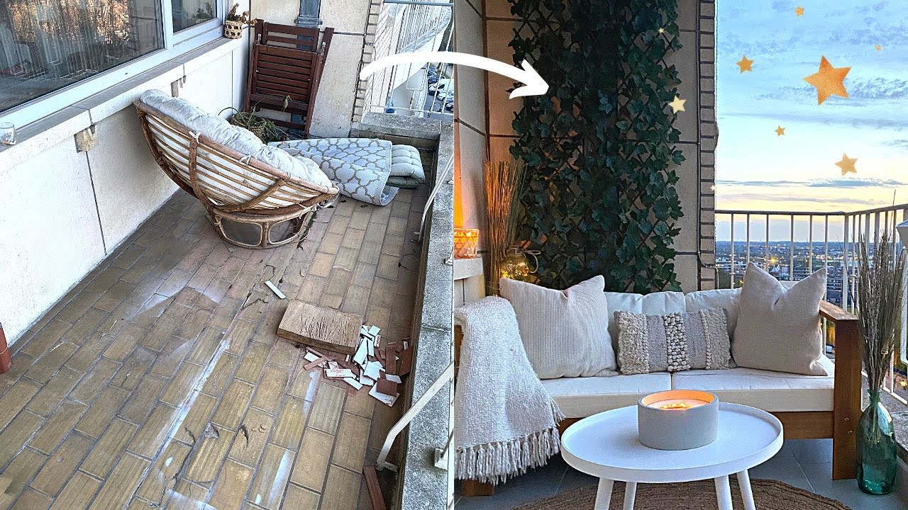 TRANSFORMATION petit BALCON à PETIT BUDGET