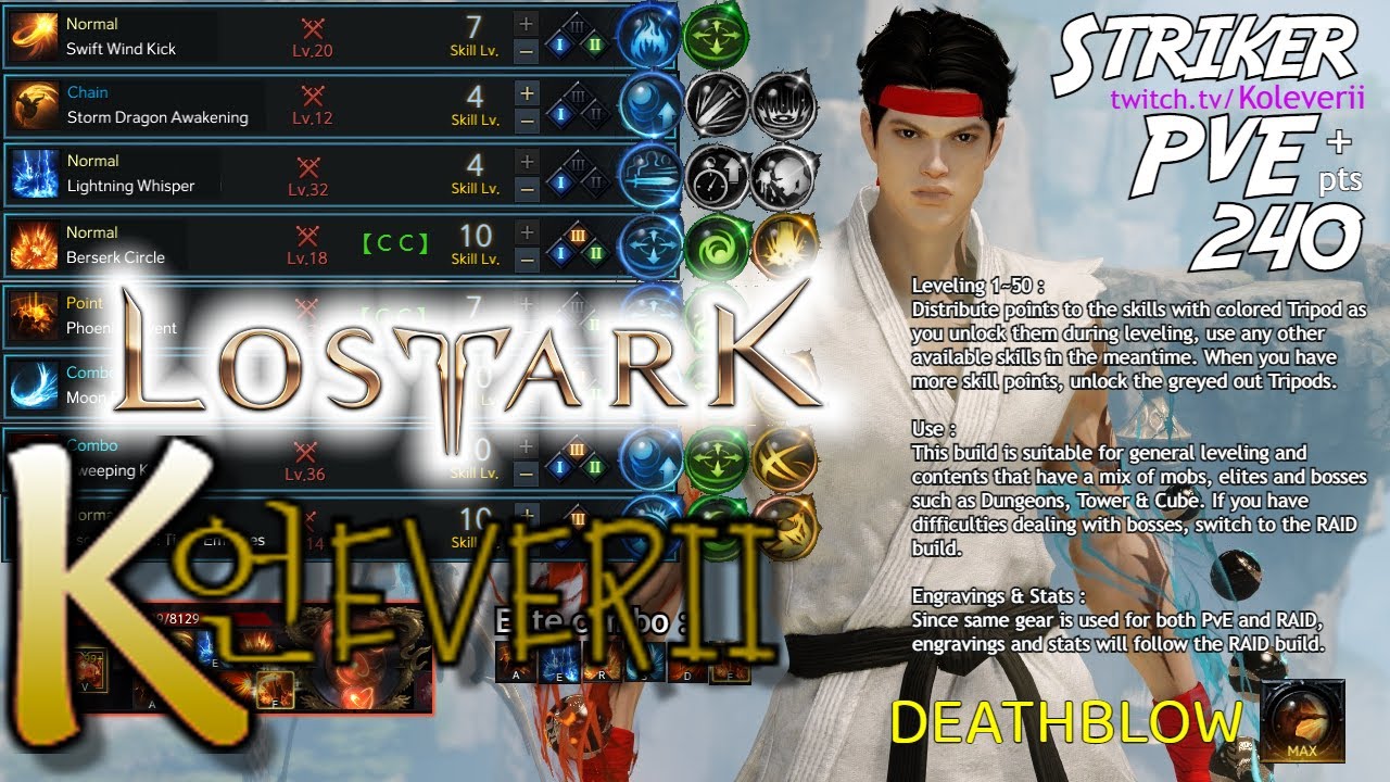Lost Ark STRIKER PvE build for Leveling, Chaos Dungeon, Cube & Tower