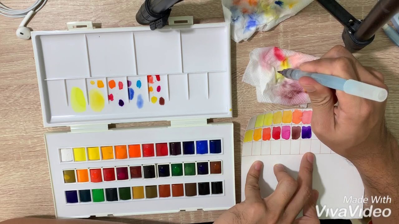 รีวิว สีน้ำ SENNELIER la petite Aquarelle 36 colour