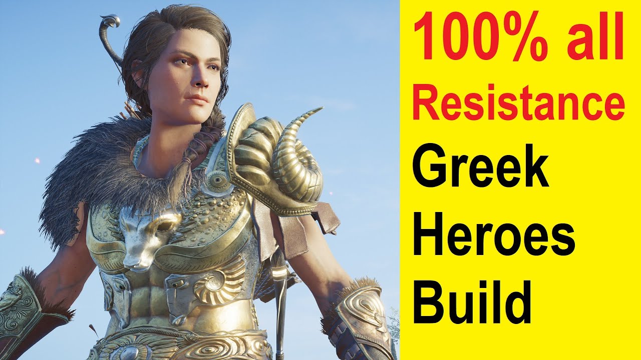 Assassins Creed Odyssey - 100% All Resistance - Best Greek Heroes Build, almost invincible Warrior