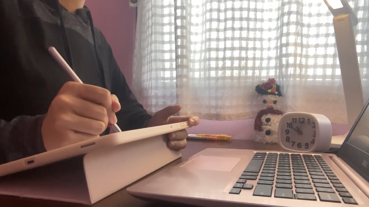 Study with Me | Note taking on Samsung Tab S7 FE | android tablet (real sound, with musics)