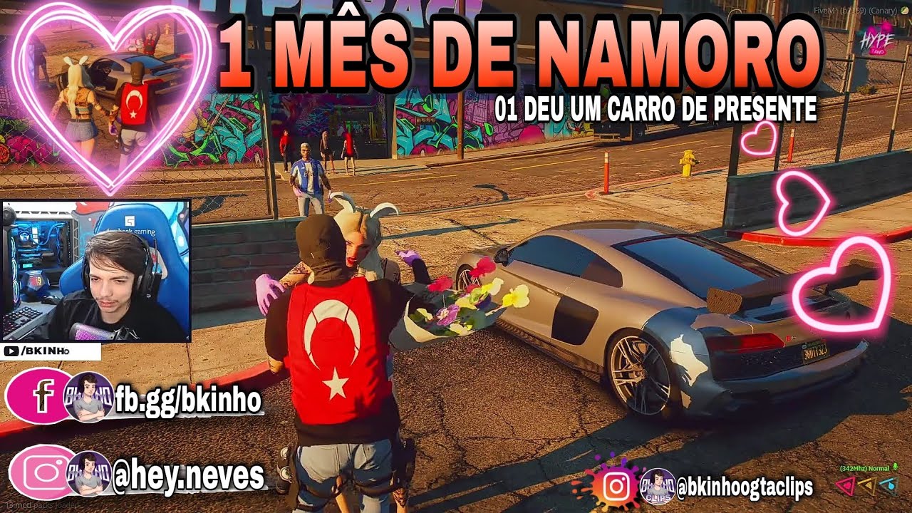 Bkinho CLIPS | 01 FAZ UMA SURPRESA PRA ITALIA DE 1 MÊS DE NAMORO • GTA RP CIDADE HYPE